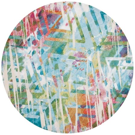 Safavieh Round Lillian Area Rug Ivory & Light Blue - 6 ft. -7 in. x 6 ft.-7 in. LLN374C-7R